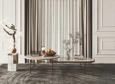 现代茶几3D模型下载